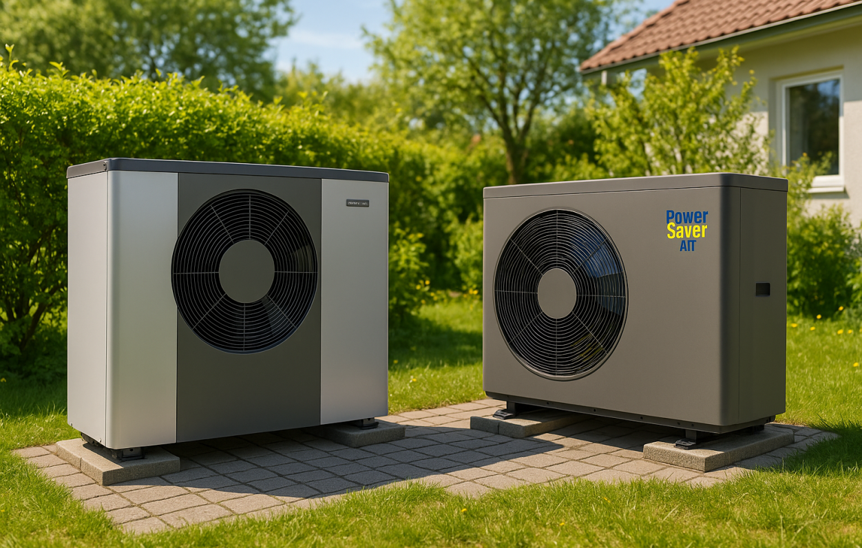 Wärmepumpe Nibe und Klimadan Wärmepumpe auf einem Bild